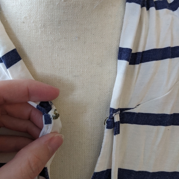 Mott50 Striped Hooded Dress/Swimsuit Cover SzM - Picture 4 of 9